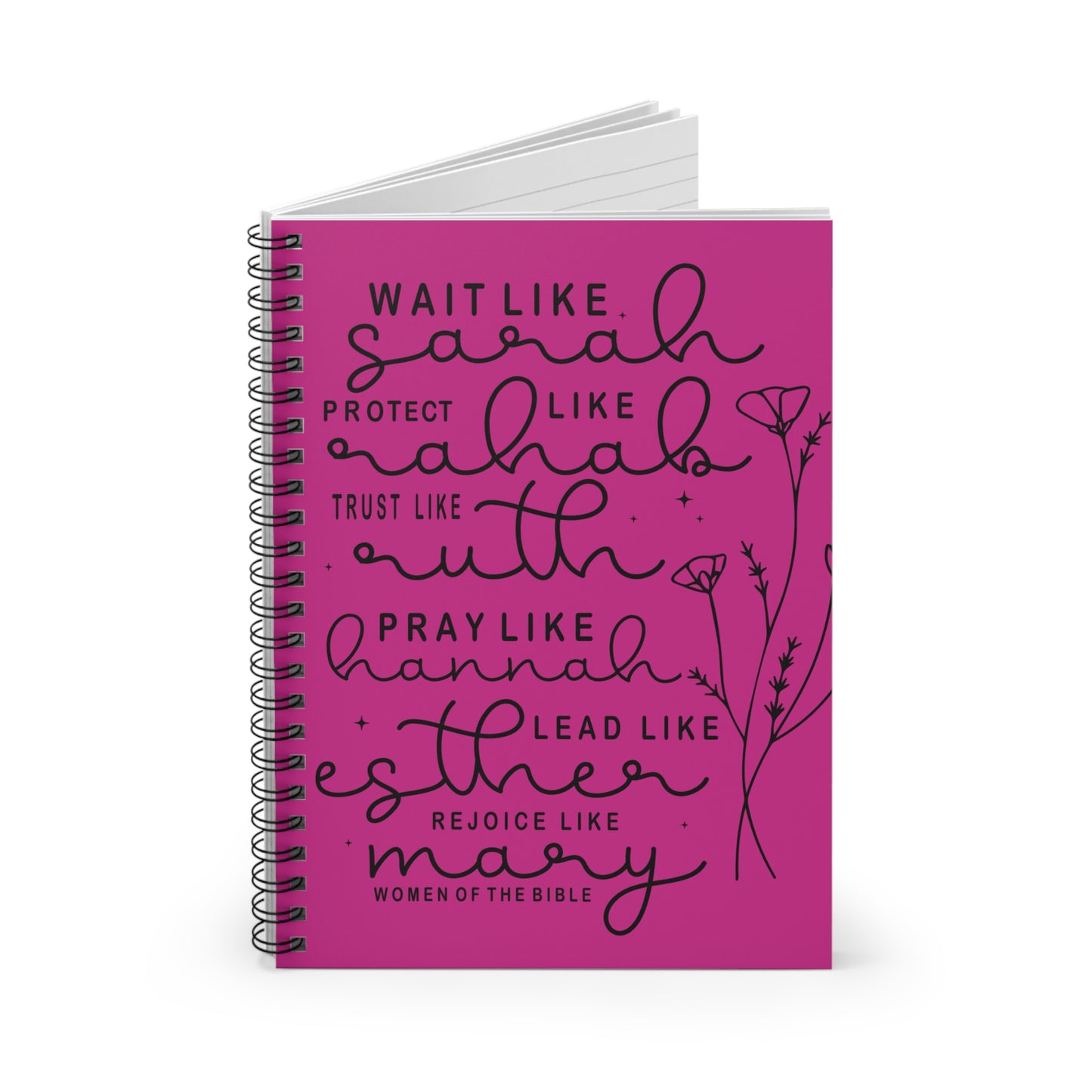 Women of the Bible Spiral Notebook — "Wait Like Sarah" Inspirational Journal