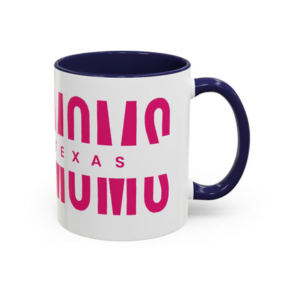 Accent Coffee Mug — "MOM" Bold Pink East Texas Mom Gift