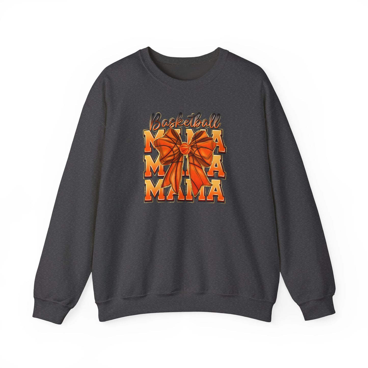 Basketball Mama Sweatshirt — Orange Ribbon Court Mom Crewneck