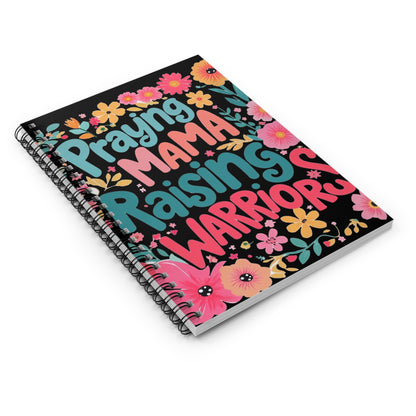 Praying Mama Raising Warriors Spiral Notebook — Floral Christian Journal