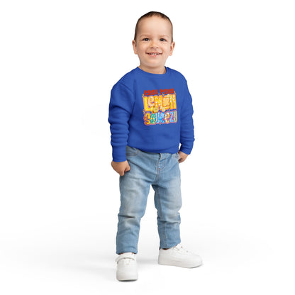 Toddler Sweatshirt - "Easy Peasy Lemon Squeezy" Colorful Retro Graphic