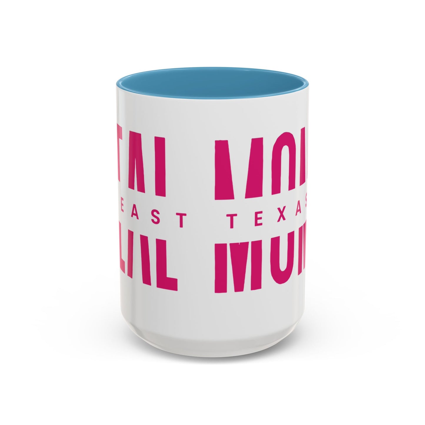 Accent Coffee Mug — "MOM" Bold Pink East Texas Mom Gift