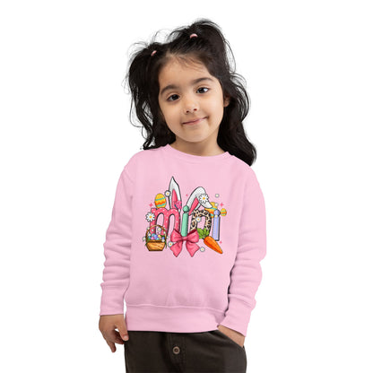 Easter Bunny Toddler Sweatshirt — Cute Spring Egg Hunt Graphic
