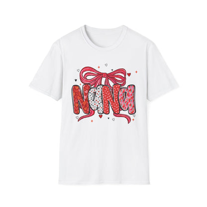 Nana Valentine Tee — Cute Bow & Heart Graphic "Nana" T-Shirt