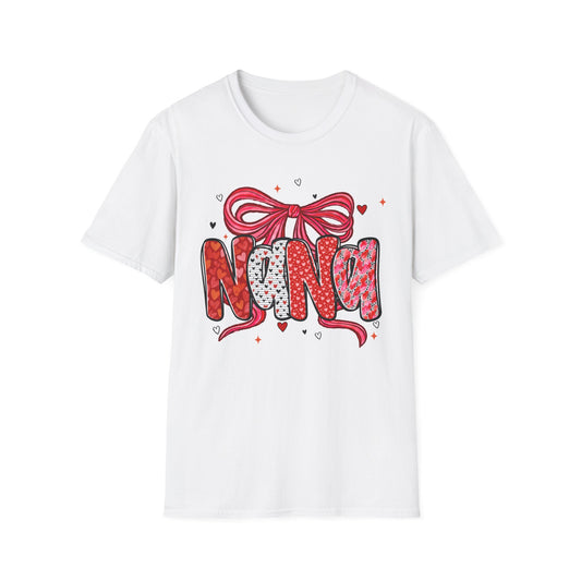 Nana Valentine Tee — Cute Bow & Heart Graphic "Nana" T-Shirt
