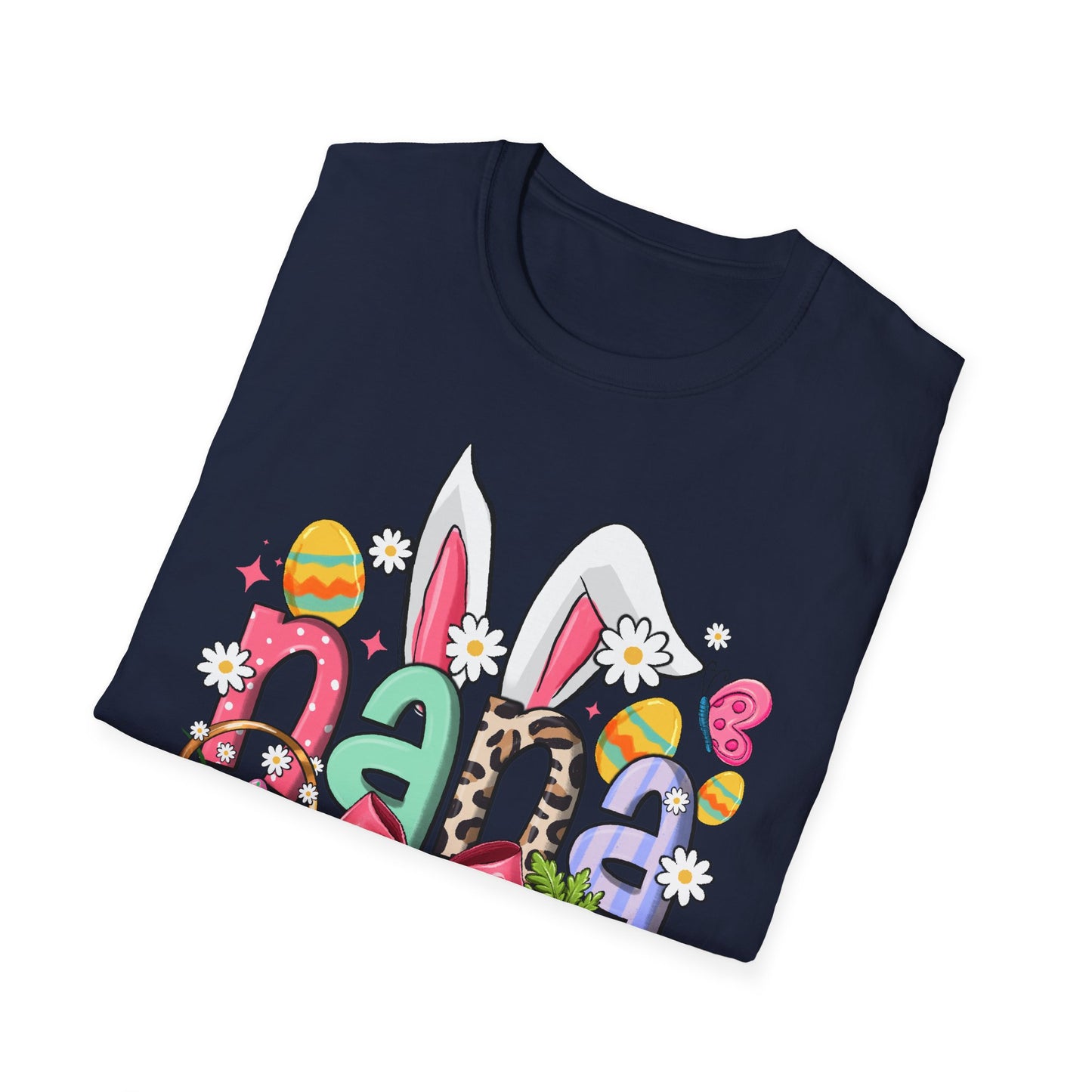 Nana Easter Bunny T-Shirt — Cute Spring Floral & Basket Design