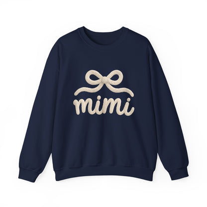 Mimi Crewneck Sweatshirt – Cozy Cream 'mimi' Script with Bow
