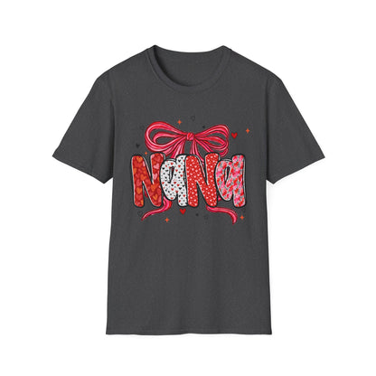 Nana Valentine Tee — Cute Bow & Heart Graphic "Nana" T-Shirt