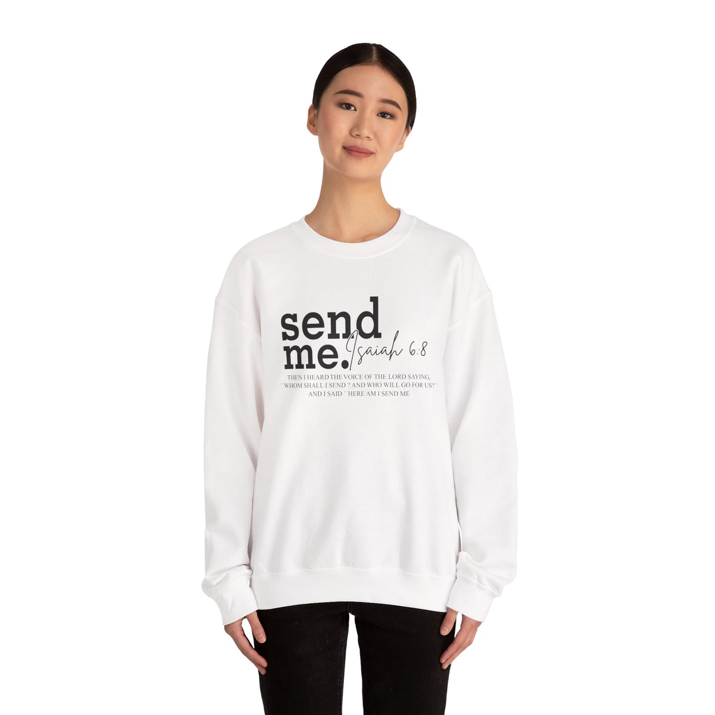 Send Me Psalm 68 Crewneck Sweatshirt — Inspirational Scripture Christian Sweater