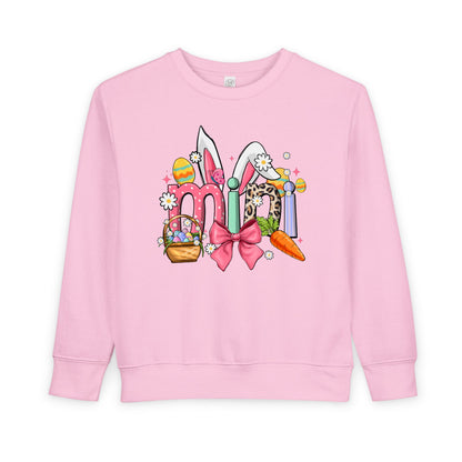 Easter Bunny Toddler Sweatshirt — Cute Spring Egg Hunt Graphic