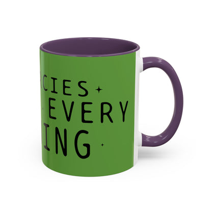 Green Accent Coffee Mug — "New Mercies Every Morning" Inspirational Tea & Coffee Cup