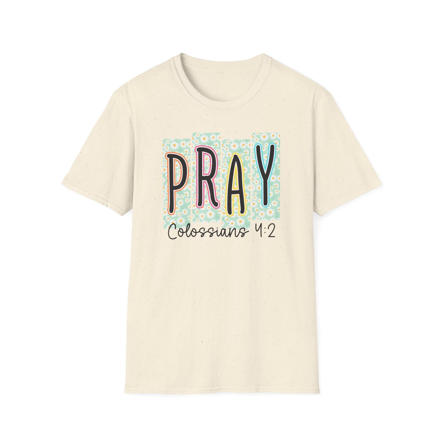 Pray Colossians 4:2 Floral Graphic T‑Shirt — Inspirational Christian Faith Tee