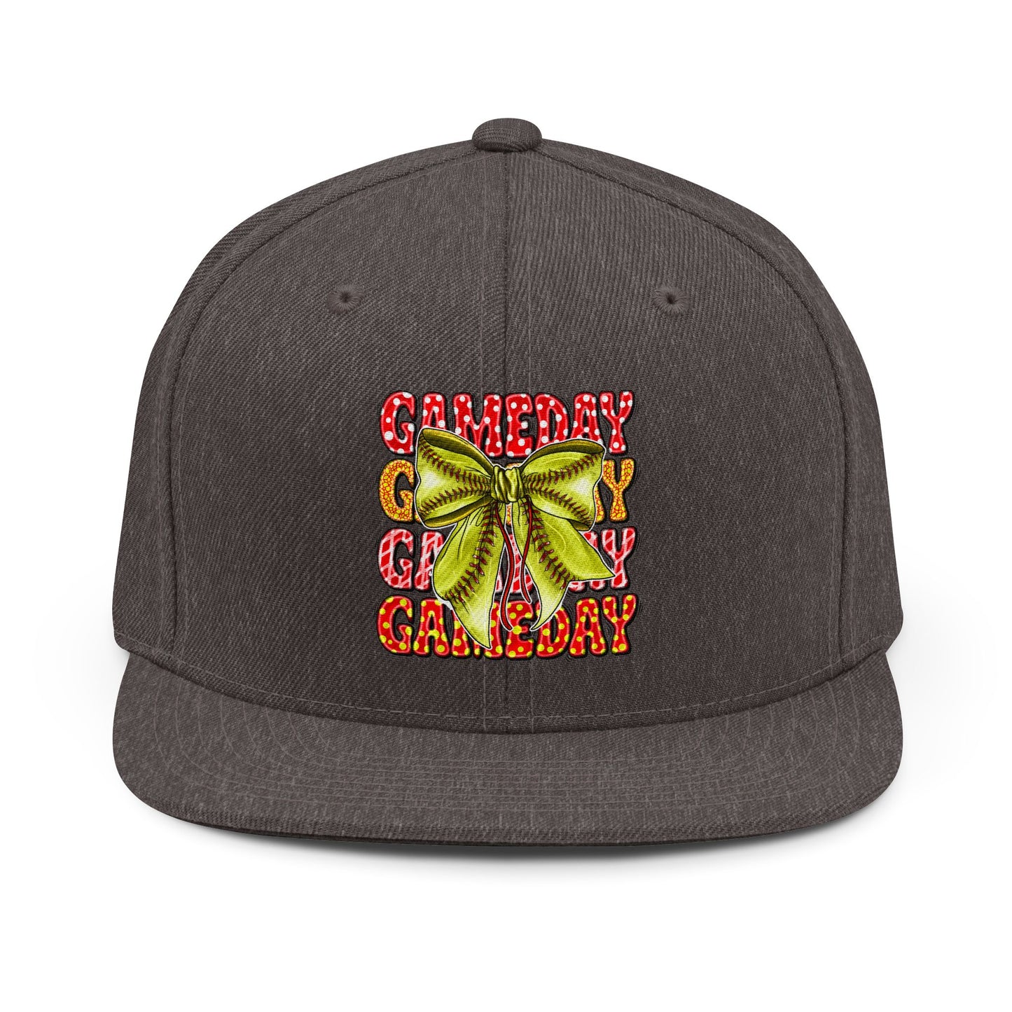 Game Day Snapback Hat — Green Bow Football Tailgate Cap