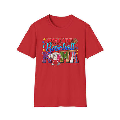 Rough & Rowdy Baseball Mama T-Shirt – Colorful Mom Baseball Shirt