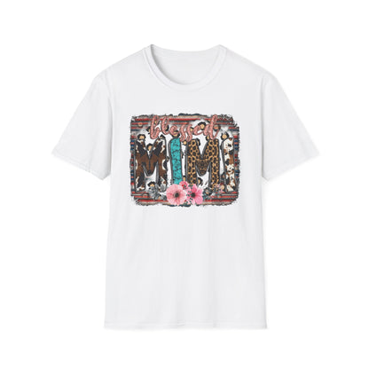 T-Shirt — 'Mama' Leopard & Floral Graphic Tee
