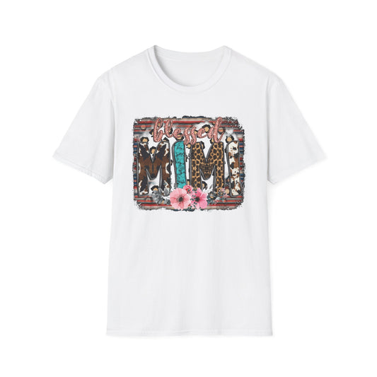T-Shirt — 'Mama' Leopard & Floral Graphic Tee