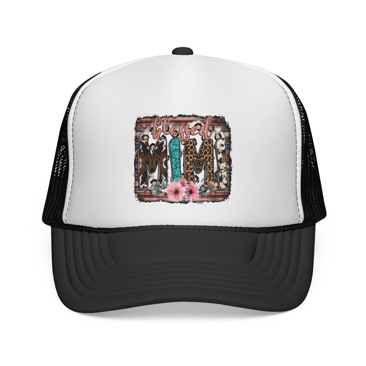 Cowgirl Trio Trucker Cap — Western Floral Graphic Mesh Hat