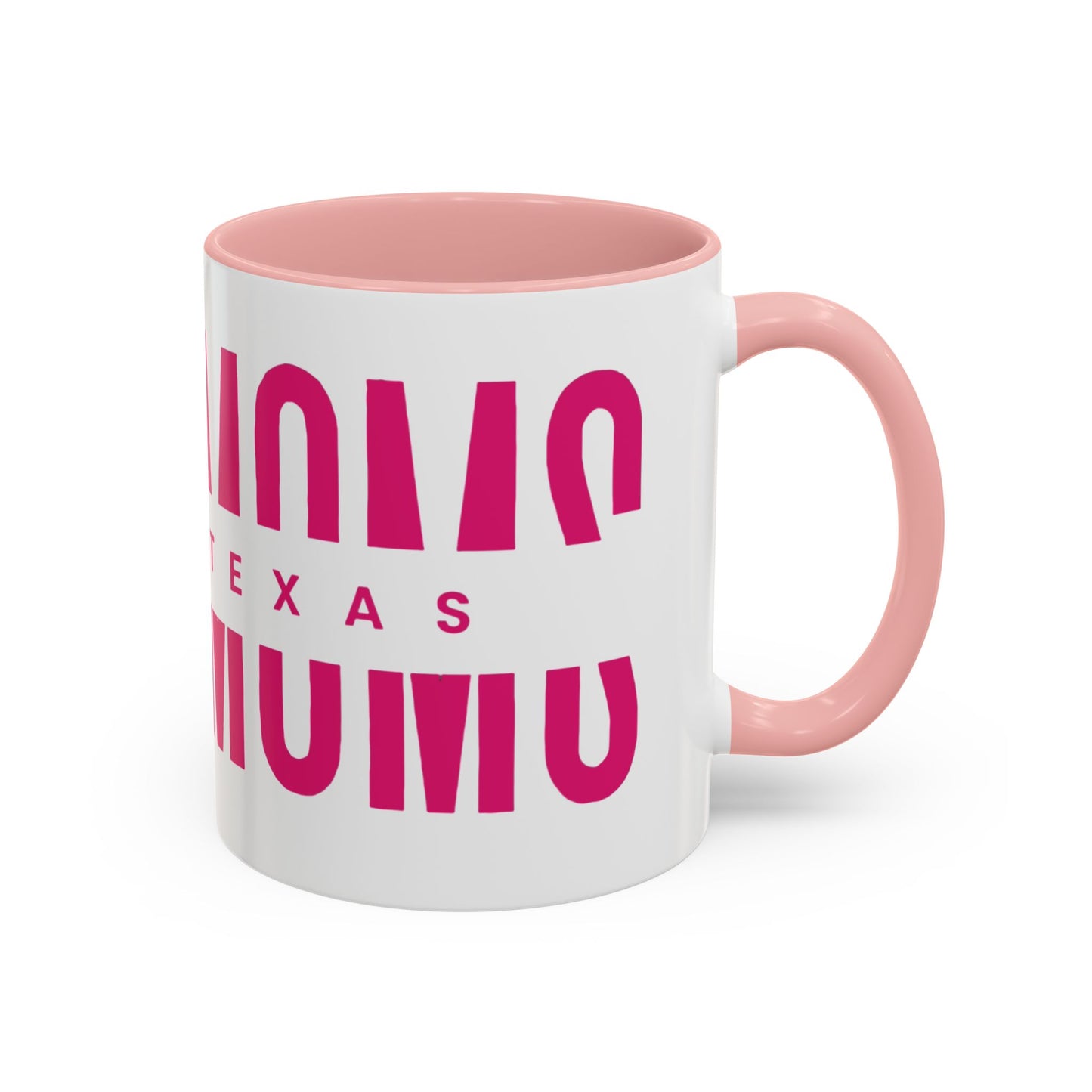 Accent Coffee Mug — "MOM" Bold Pink East Texas Mom Gift