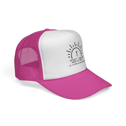 Christian Trucker Hat — "Spirit Lead Me Where My Trust Is Without t Borders" Mesh Cap