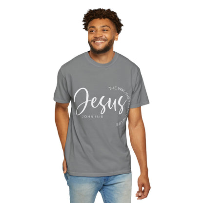 Jesus Script T‑Shirt (John 14:6)- Comfort Colors