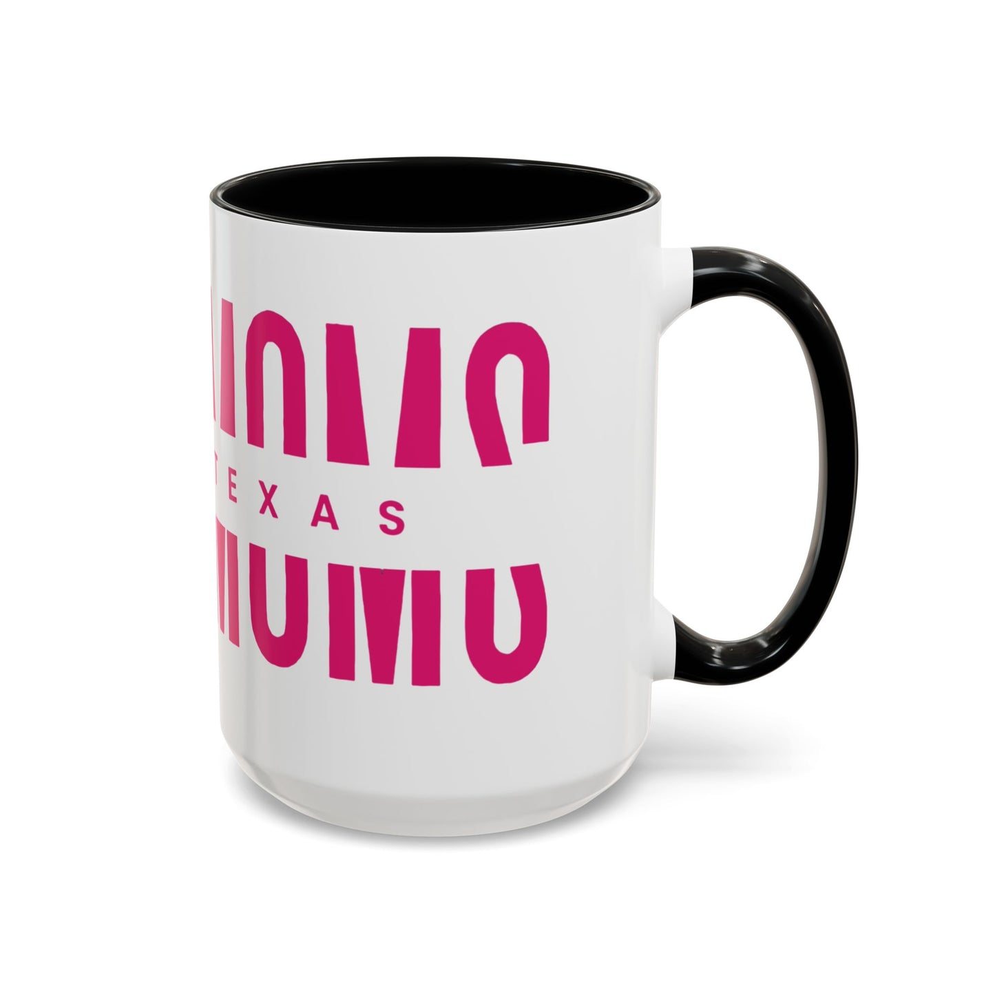 Accent Coffee Mug — "MOM" Bold Pink East Texas Mom Gift