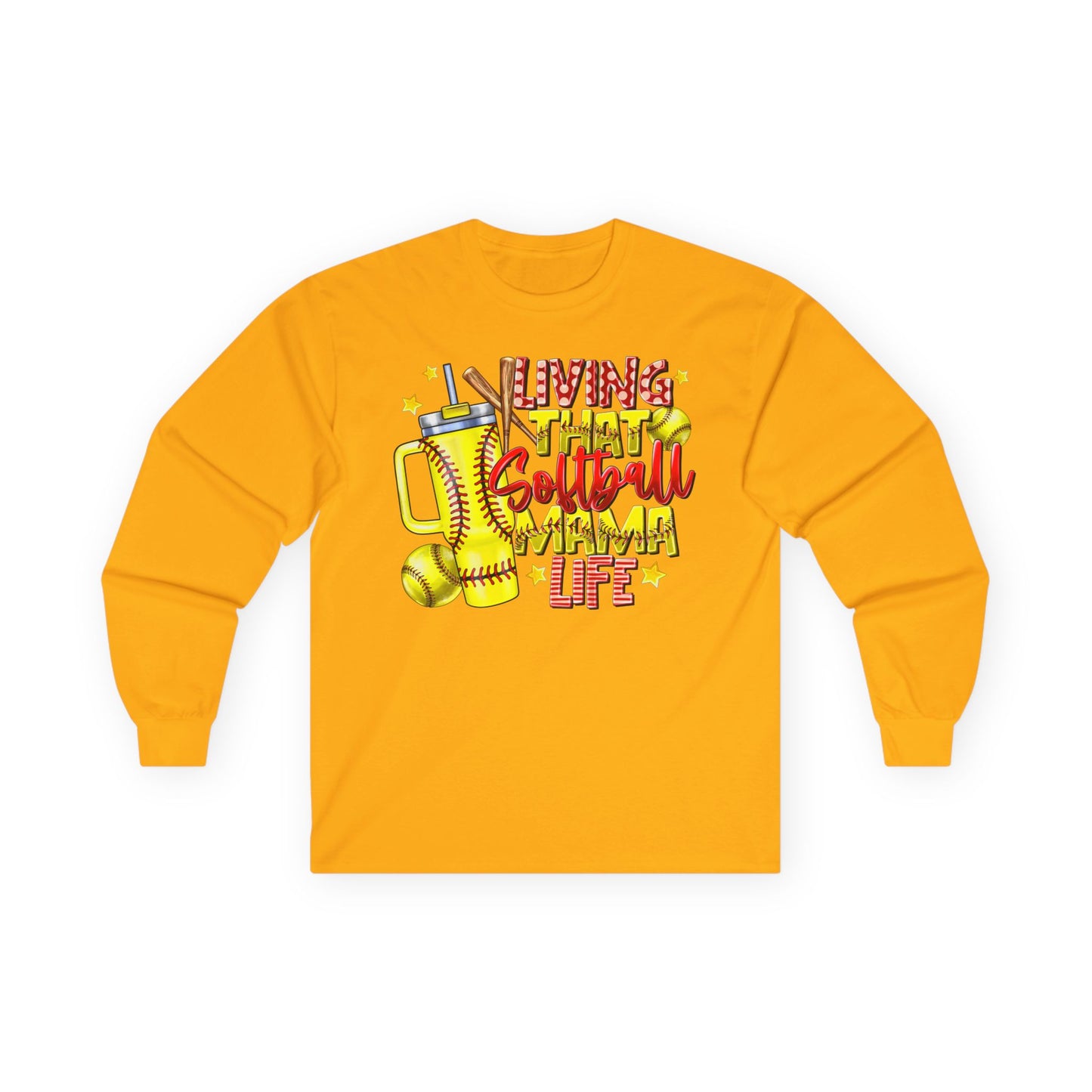 Softball Mama Life Long Sleeve Tee – "Living That Softball Mama Life" Graphic