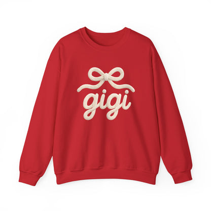 Gigi Cozy Crewneck Sweatshirt – Soft Script Bow Graphic