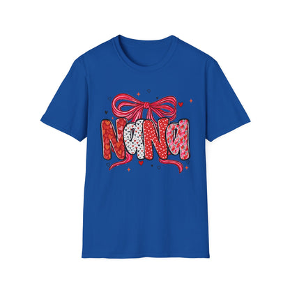 Nana Valentine Tee — Cute Bow & Heart Graphic "Nana" T-Shirt