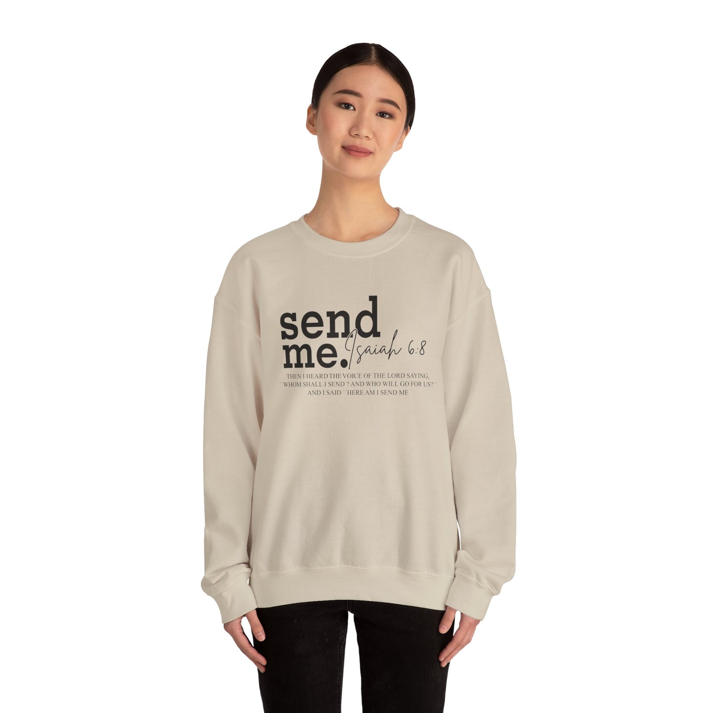 Send Me Psalm 68 Crewneck Sweatshirt — Inspirational Scripture Christian Sweater