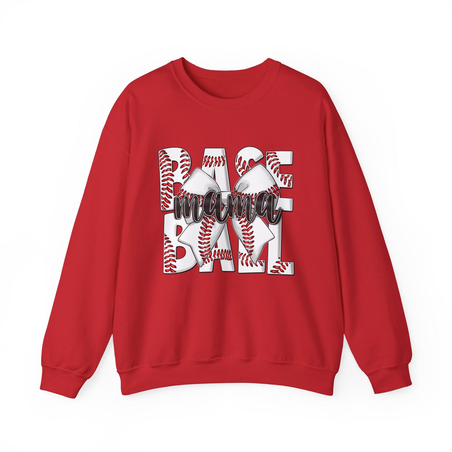 Baseball Mom Crewneck Sweatshirt — 'Base Mom' Graphic Pullover