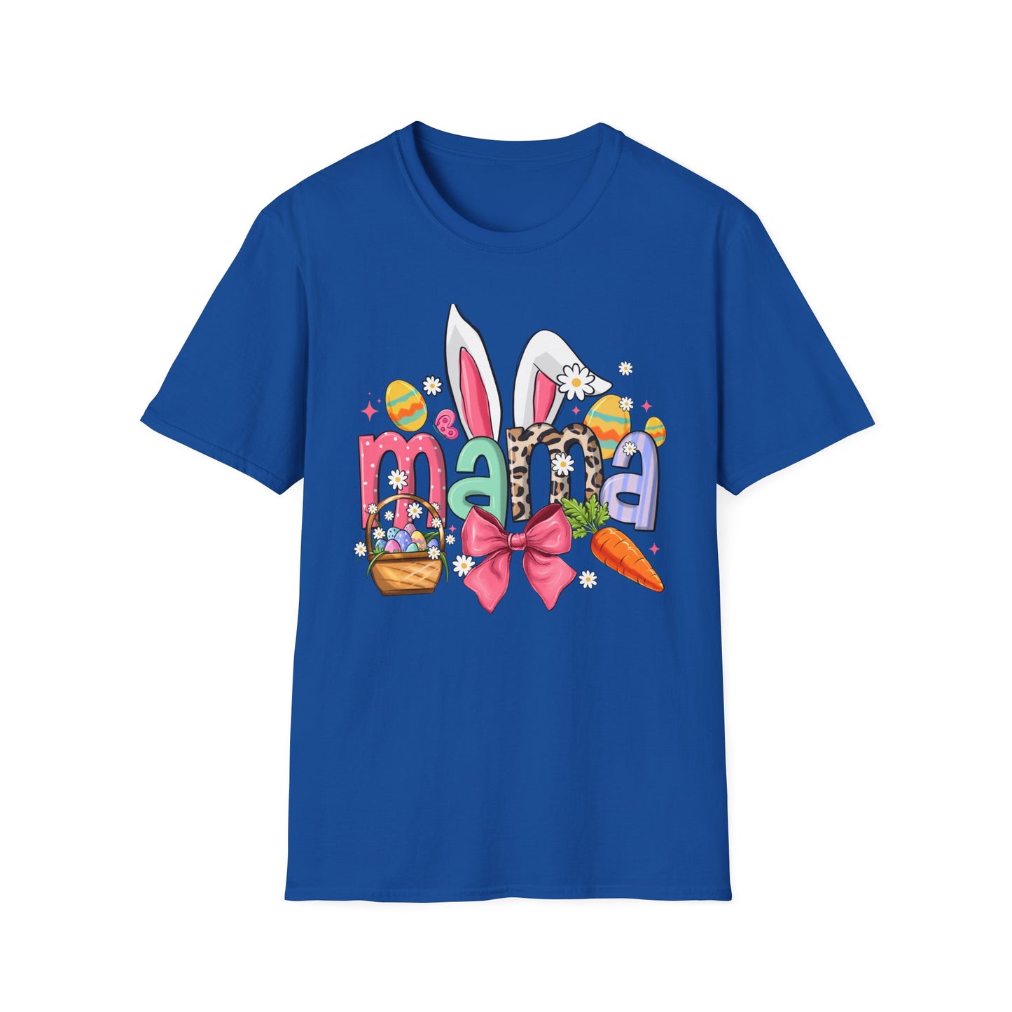 Mama Easter Bunny T-Shirt — Cute Spring Mom Tee with Bunny Ears & Eggs
