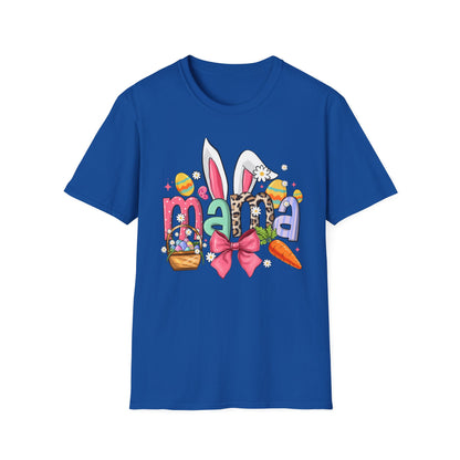 Mama Easter Bunny T-Shirt — Cute Spring Mom Tee with Bunny Ears & Eggs