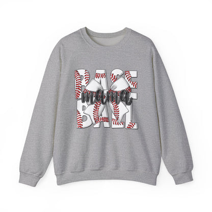 Baseball Mom Crewneck Sweatshirt — 'Base Mom' Graphic Pullover