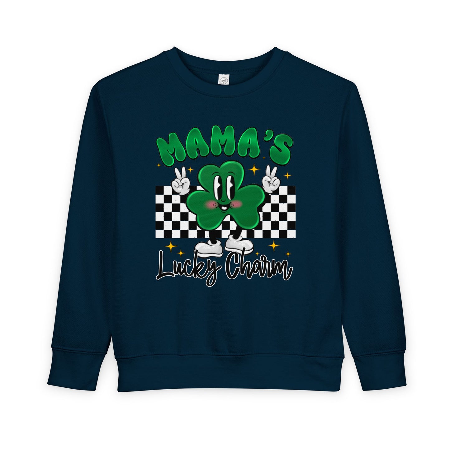 Mama's Lucky Charm Toddler Sweatshirt – Cute St. Patrick's Day Clover Crewneck