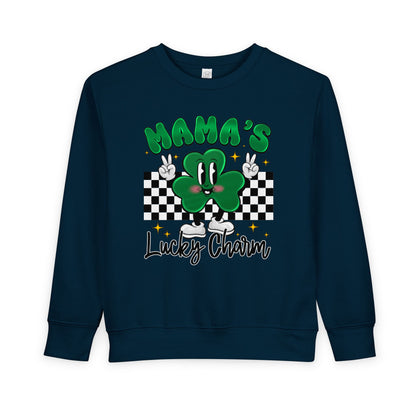 Mama's Lucky Charm Toddler Sweatshirt – Cute St. Patrick's Day Clover Crewneck
