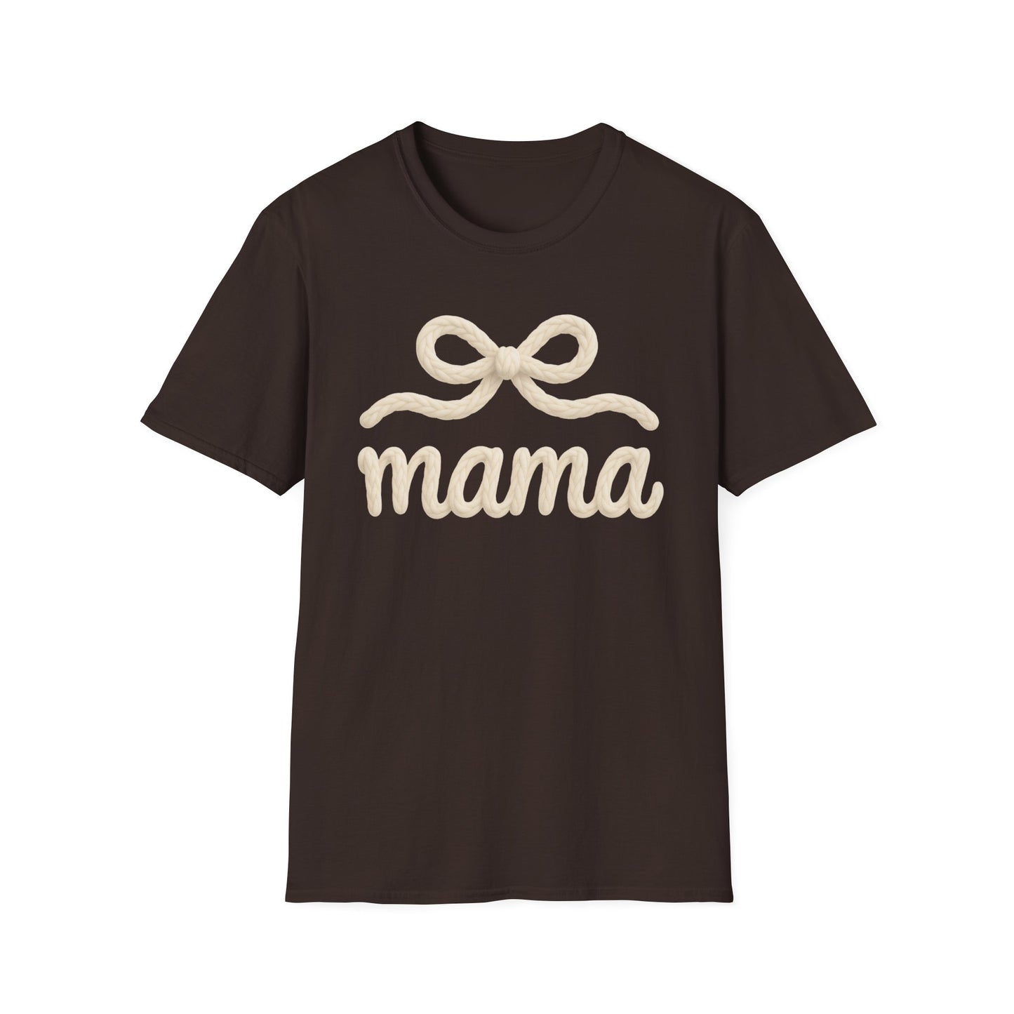 Mama Bow T-Shirt — Soft Feminine "mama" Script Tee (Mother's Day Gift)