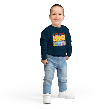 Toddler Sweatshirt - "Easy Peasy Lemon Squeezy" Colorful Retro Graphic