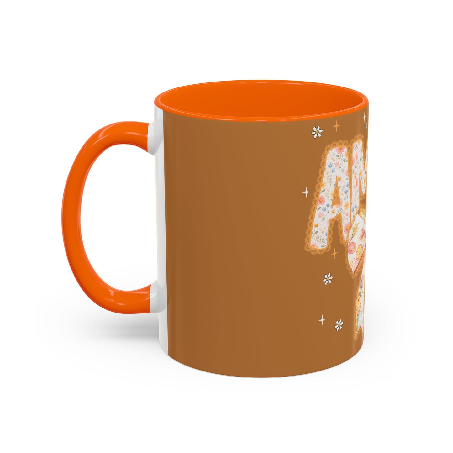 Accent Mug — 'Amen' Floral Bow Coffee Mug (11/15oz) — Faith-Inspired Gift