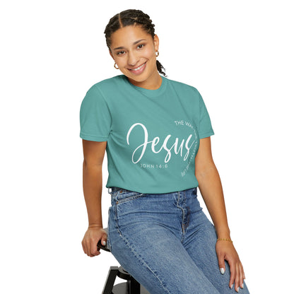 Jesus Script T‑Shirt (John 14:6)- Comfort Colors