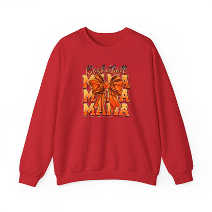 Basketball Mama Sweatshirt — Orange Ribbon Court Mom Crewneck