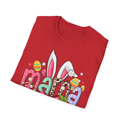Mama Easter Bunny T-Shirt — Cute Spring Mom Tee with Bunny Ears & Eggs