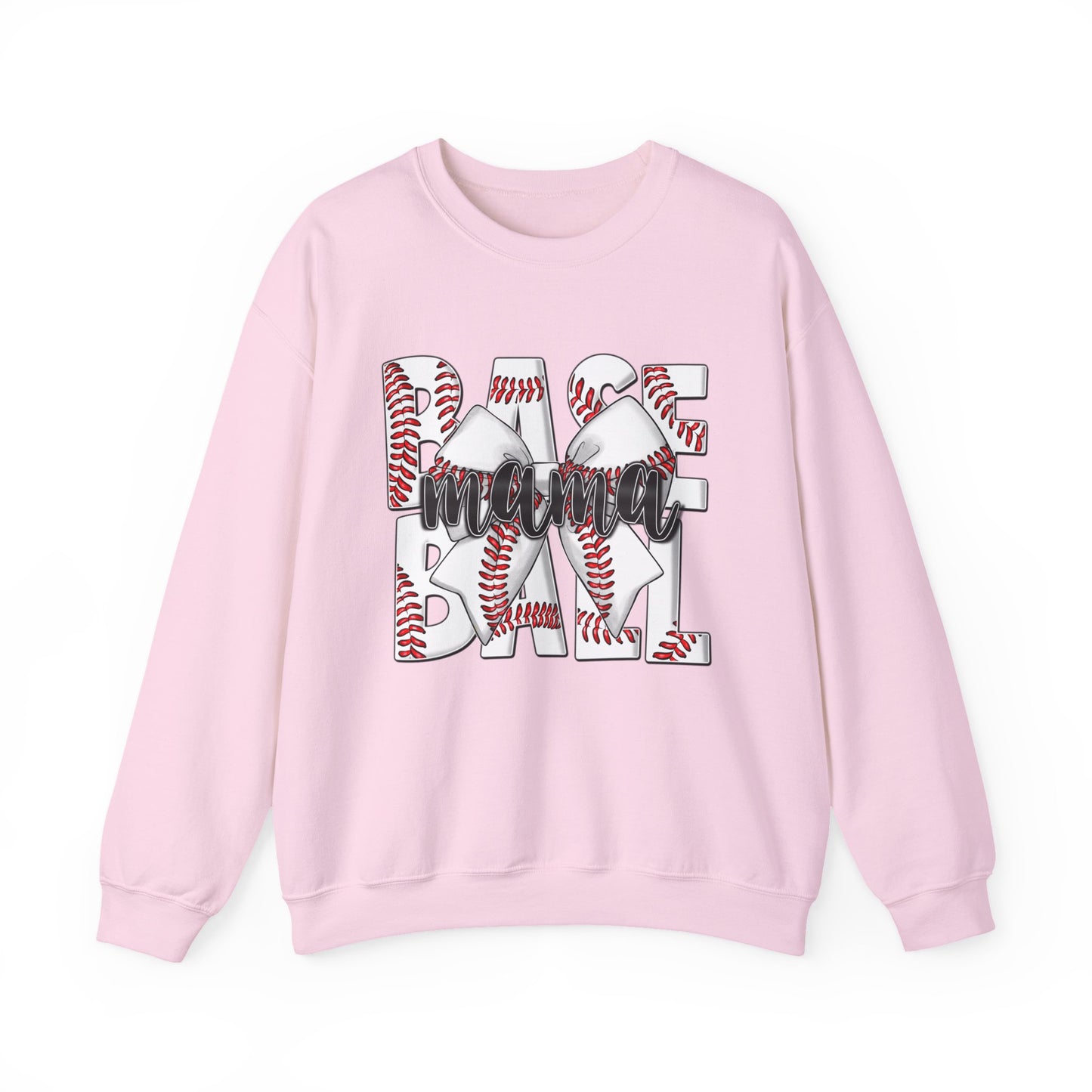Baseball Mom Crewneck Sweatshirt — 'Base Mom' Graphic Pullover