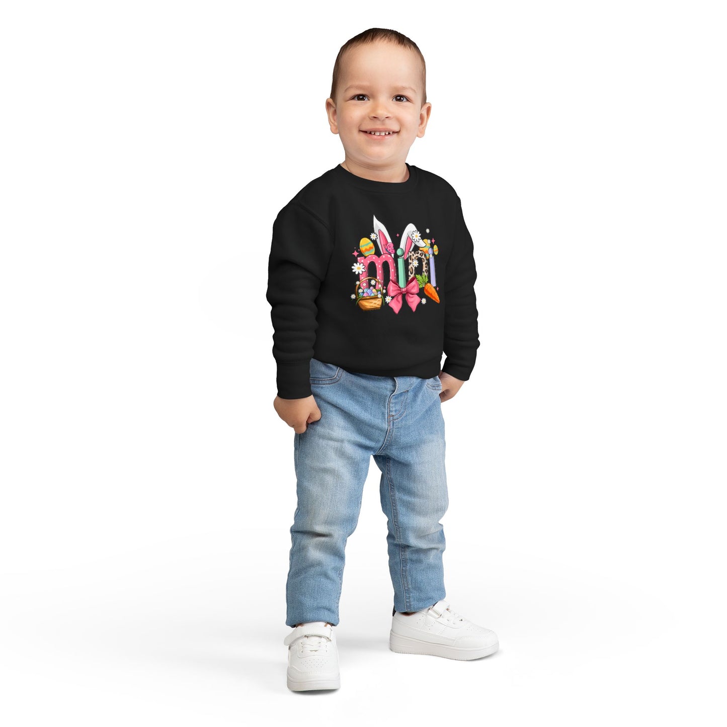 Easter Bunny Toddler Sweatshirt — Cute Spring Egg Hunt Graphic