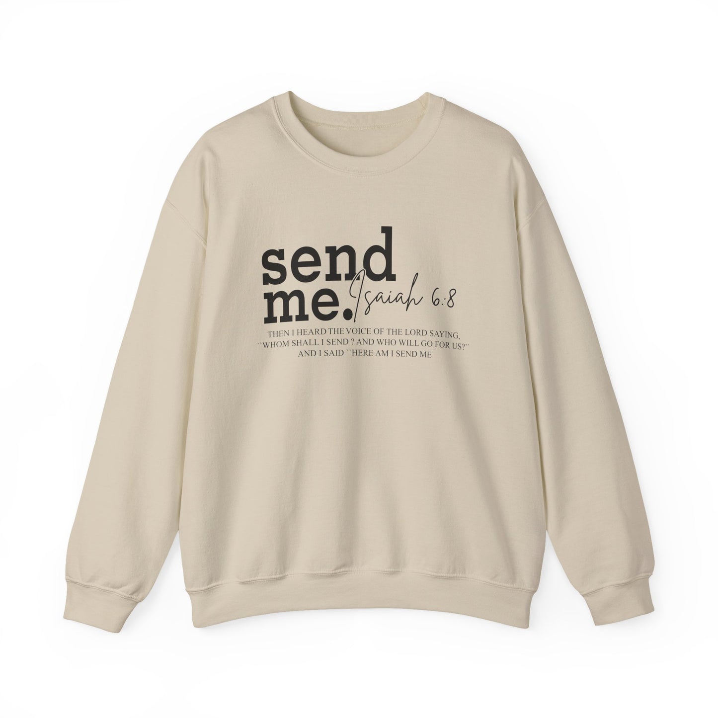 Send Me Psalm 68 Crewneck Sweatshirt — Inspirational Scripture Christian Sweater