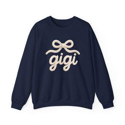 Gigi Cozy Crewneck Sweatshirt – Soft Script Bow Graphic