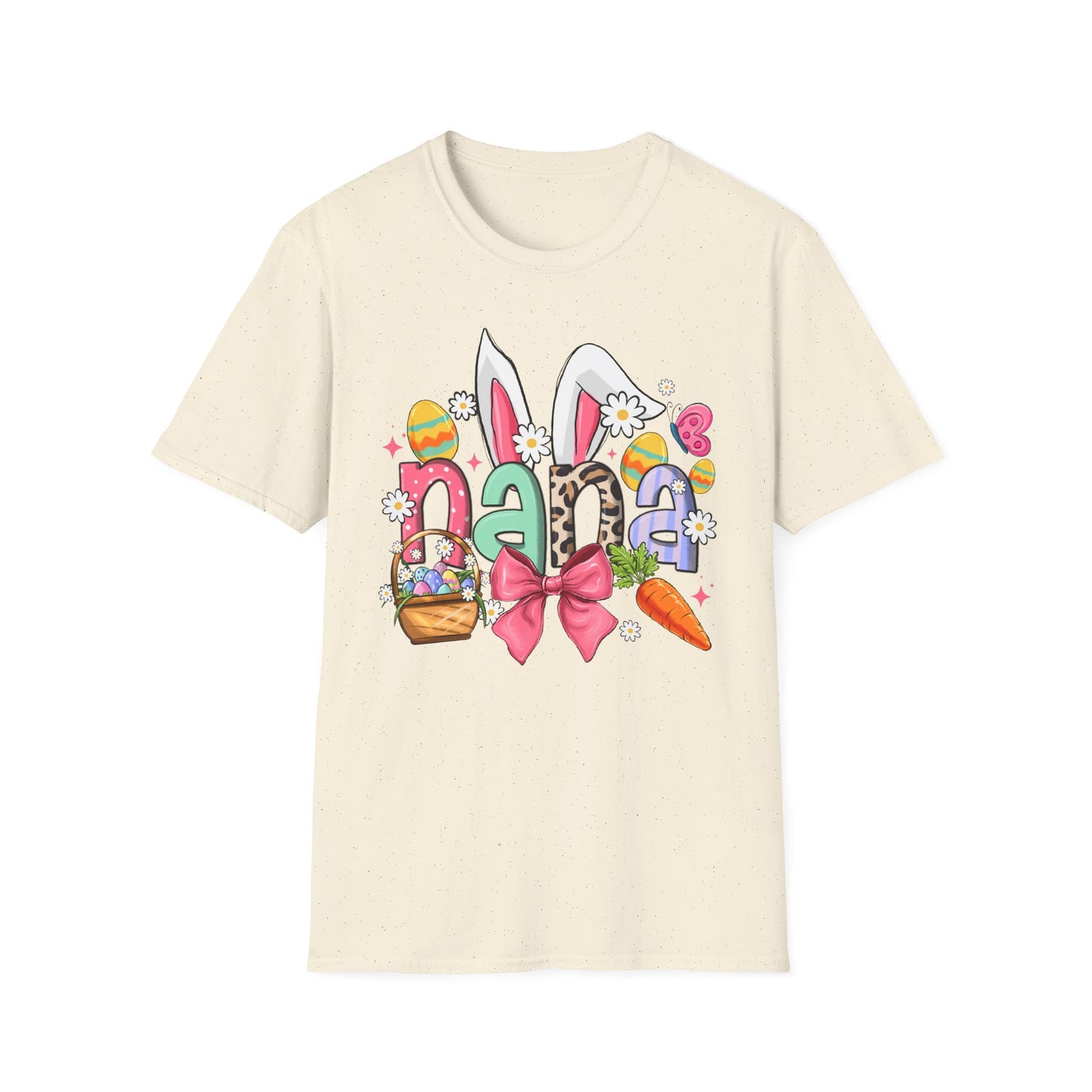 Nana Easter Bunny T-Shirt — Cute Spring Floral & Basket Design