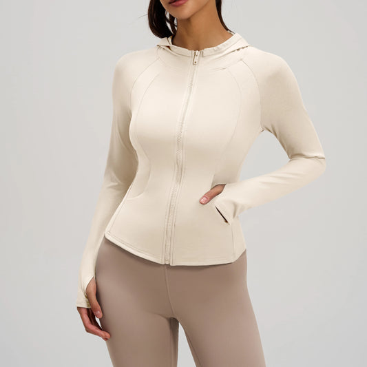 Striped Regular Fit Women's Sports Jacket-Sweat-Wicking- no collar