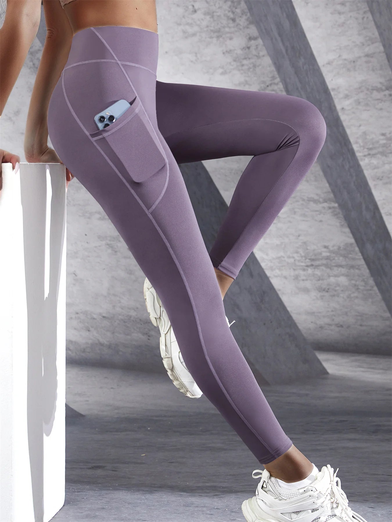 High Waist Women's Tights With Pockets Push Up