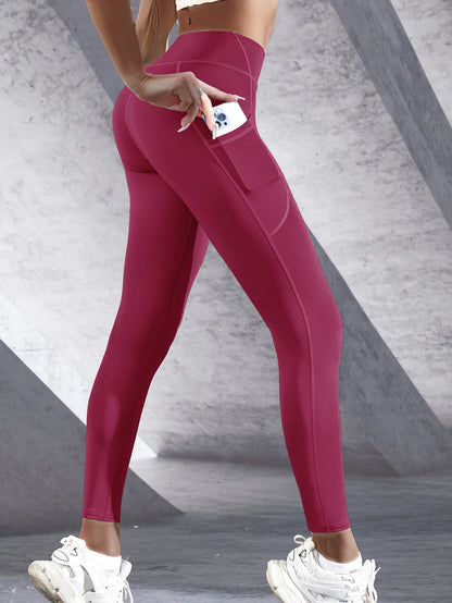High Waist Women's Tights With Pockets Push Up