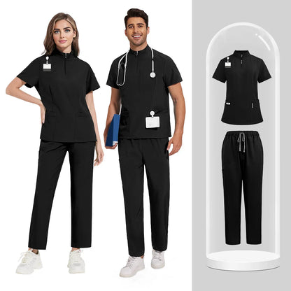 Medical Scrubs Short Sleeved Top+pants
